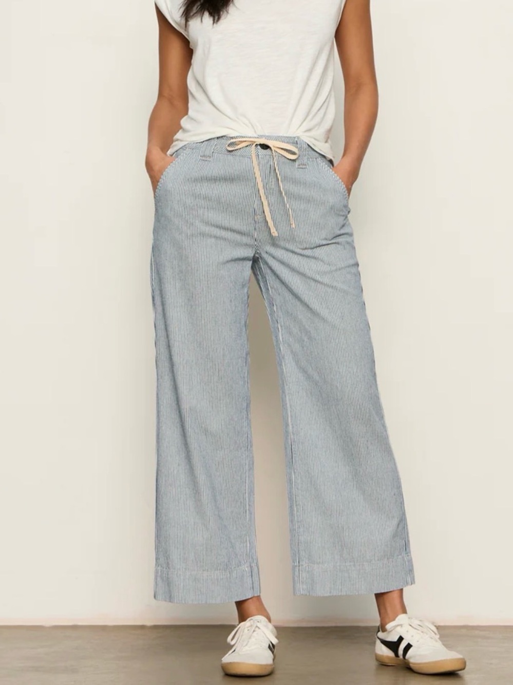 Sanctuary Lily Stripe Cropped Pants in Yacht Stripe, Size 25